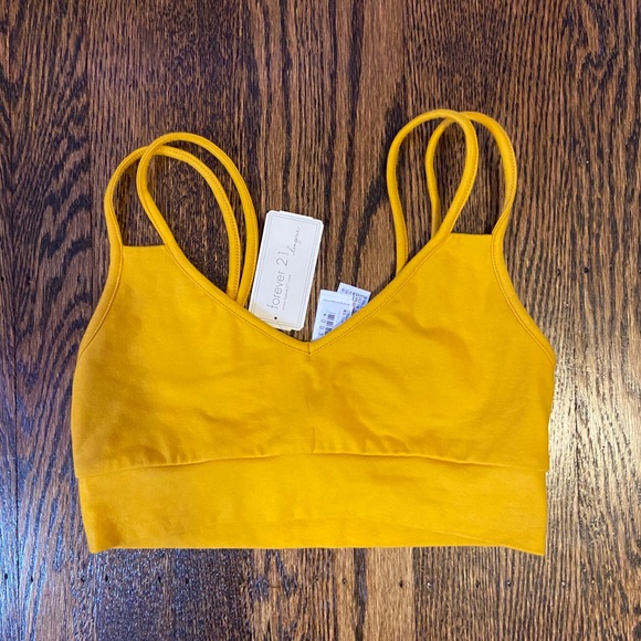 Forever 21 Tops - Forever 21 Yellow Crop Top/Bra *NEW WITH TAGS*
